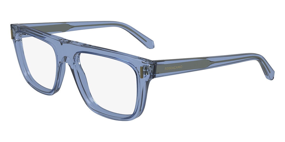 Image of Salvatore Ferragamo SF2997 432 55 Niebieskie Męskie Okulary Korekcyjne PL