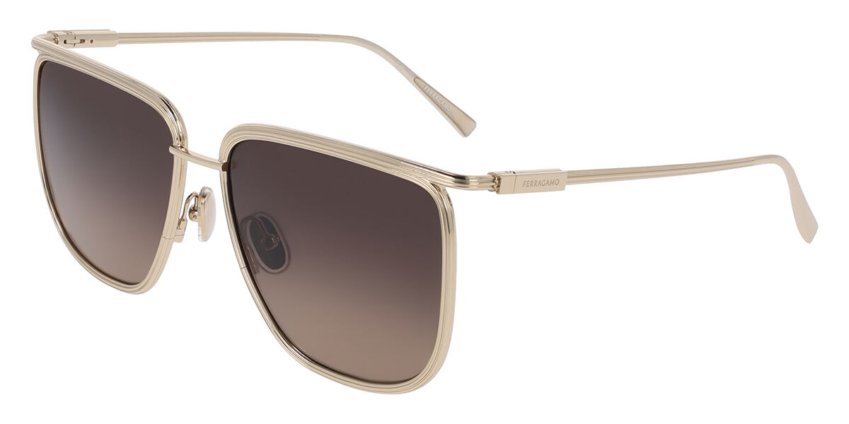 Image of Salvatore Ferragamo SF324S 745 58 Lunettes De Soleil Femme Dorées FR