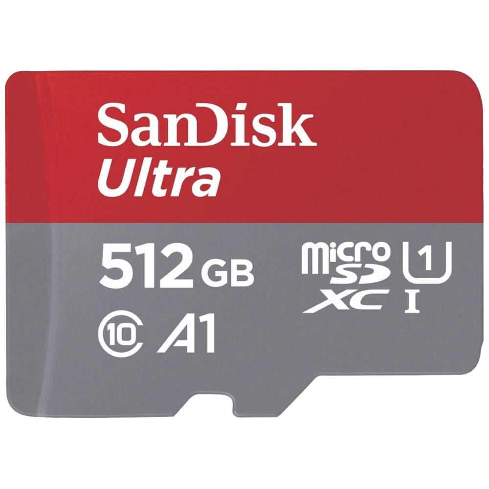 Image of SanDisk microSDXC Ultra 512GB (A1/UHS-I/Cl10/150MB/s) + Adapter Mobile microSDXC card 512 GB A1 Application Performance