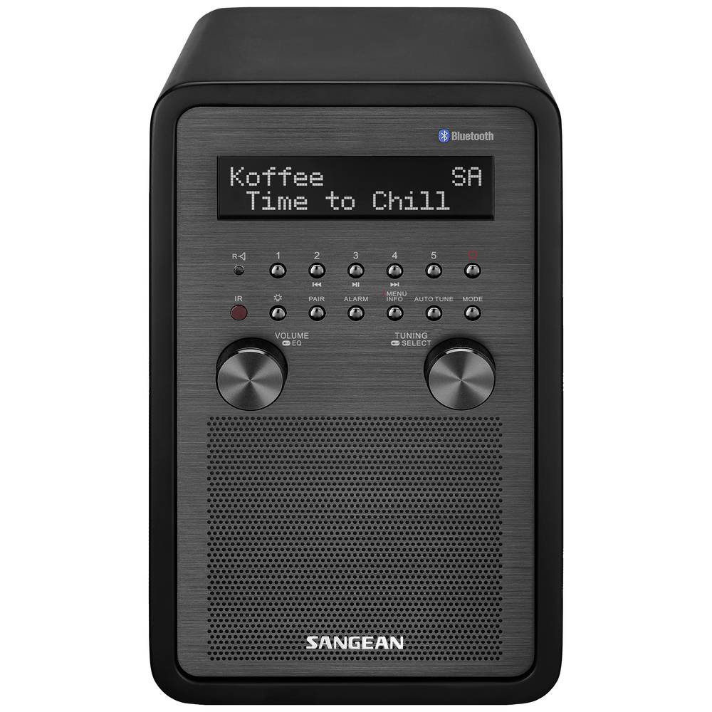 Image of Sangean DDR-60 Desk radio DAB+ DAB FM AUX Bluetooth NFC Incl remote control Alarm clock Black