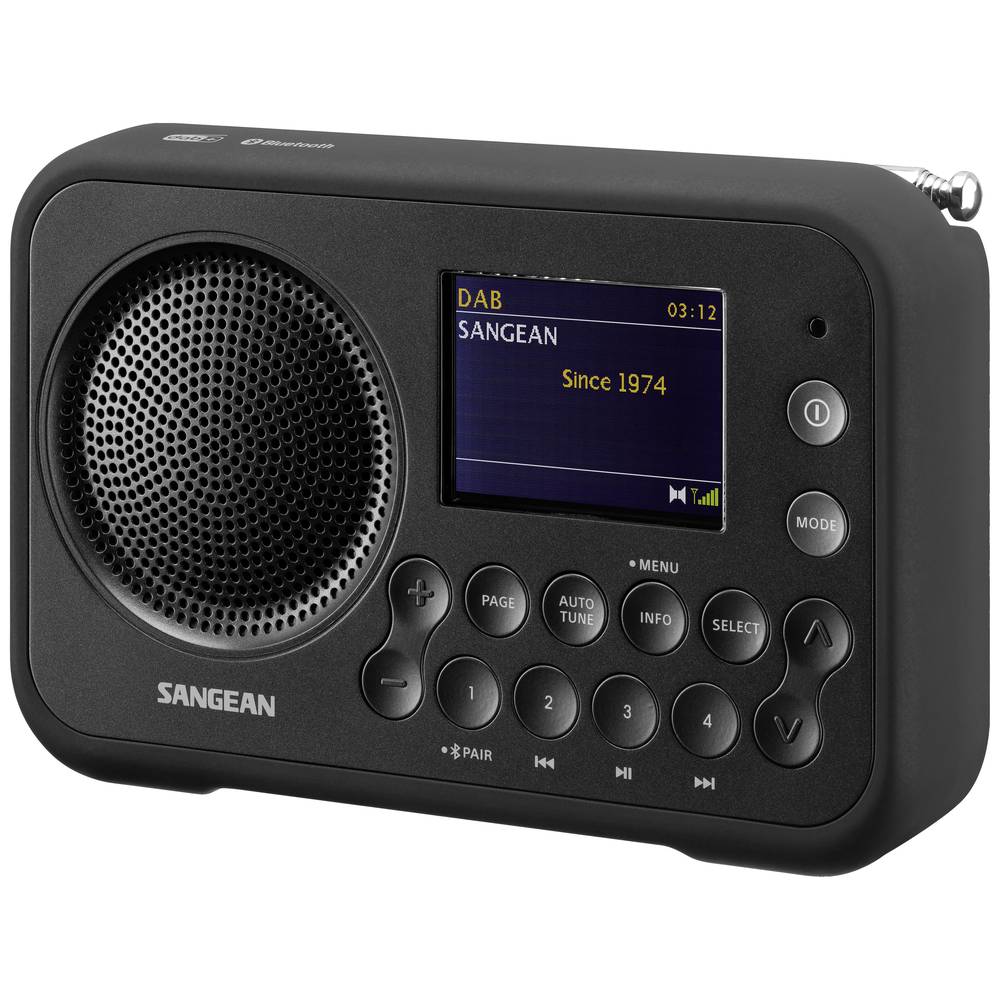 Image of Sangean DPR-76BT Pocket radio DAB+ FM AUX Bluetooth Keylock Grey