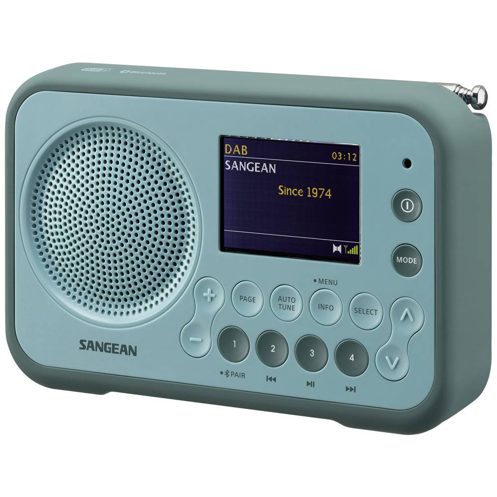 Image of Sangean DPR-76BT Pocket radio DAB+ FM AUX Bluetooth Keylock Light blue