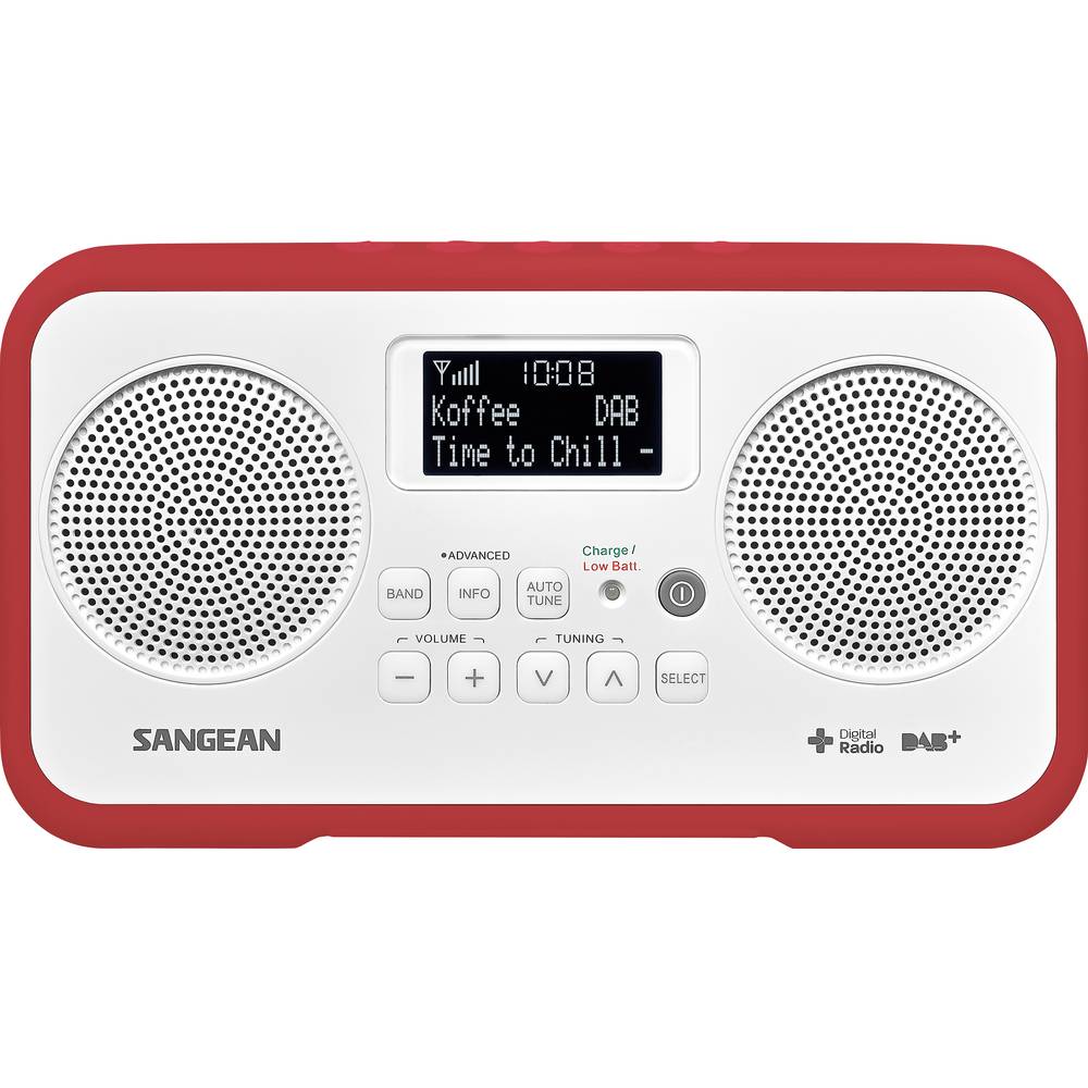 Image of Sangean DPR-77 Desk radio DAB+ DAB FM Keylock Red
