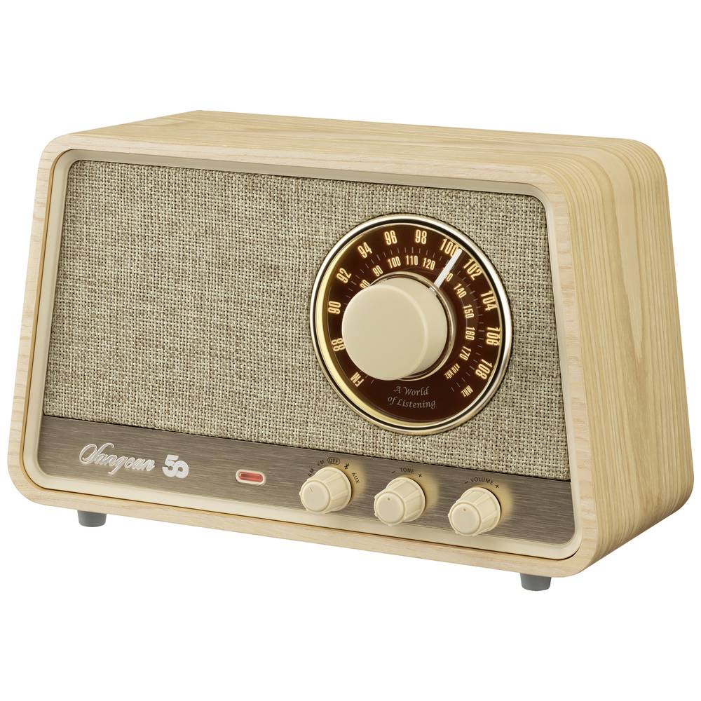 Image of Sangean Premium Wooden Cabinet WR-101 Desk radio AM FM Bluetooth AUX FM Wood (light)