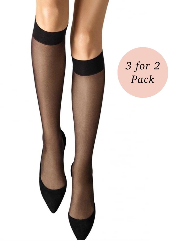 Image of Satin Touch Wolford Knee Highs 3 for 2 Pack ID W888-C
