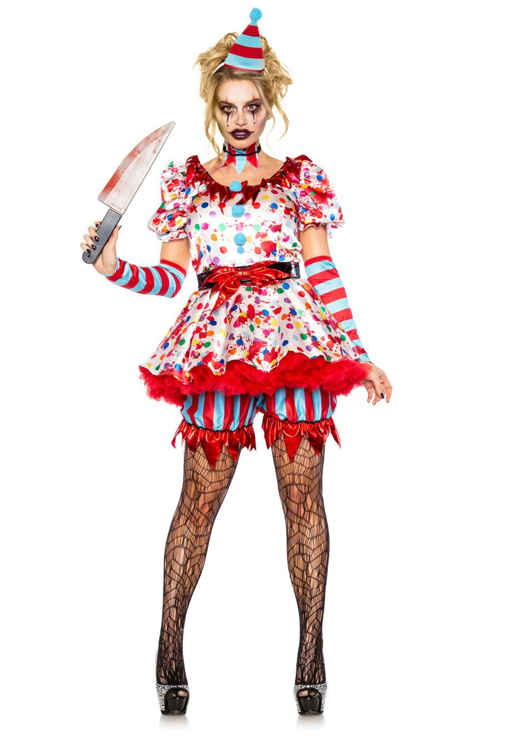 Image of Scary Clown Women's Costume | Evil Clown Costumes ID SG90209-M