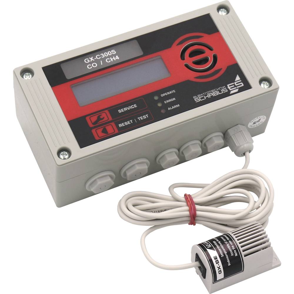Image of Schabus GX-C300S Carbon monoxide detector incl built-in sensor mains-powered detects Carbon monoxide
