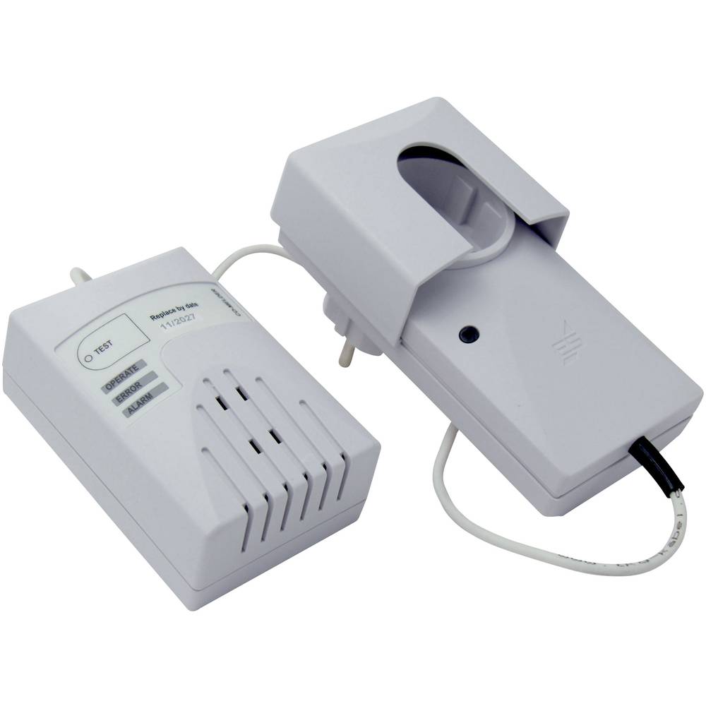 Image of Schabus GX-C3pro Carbon monoxide detector incl external sensor mains-powered detects Carbon monoxide