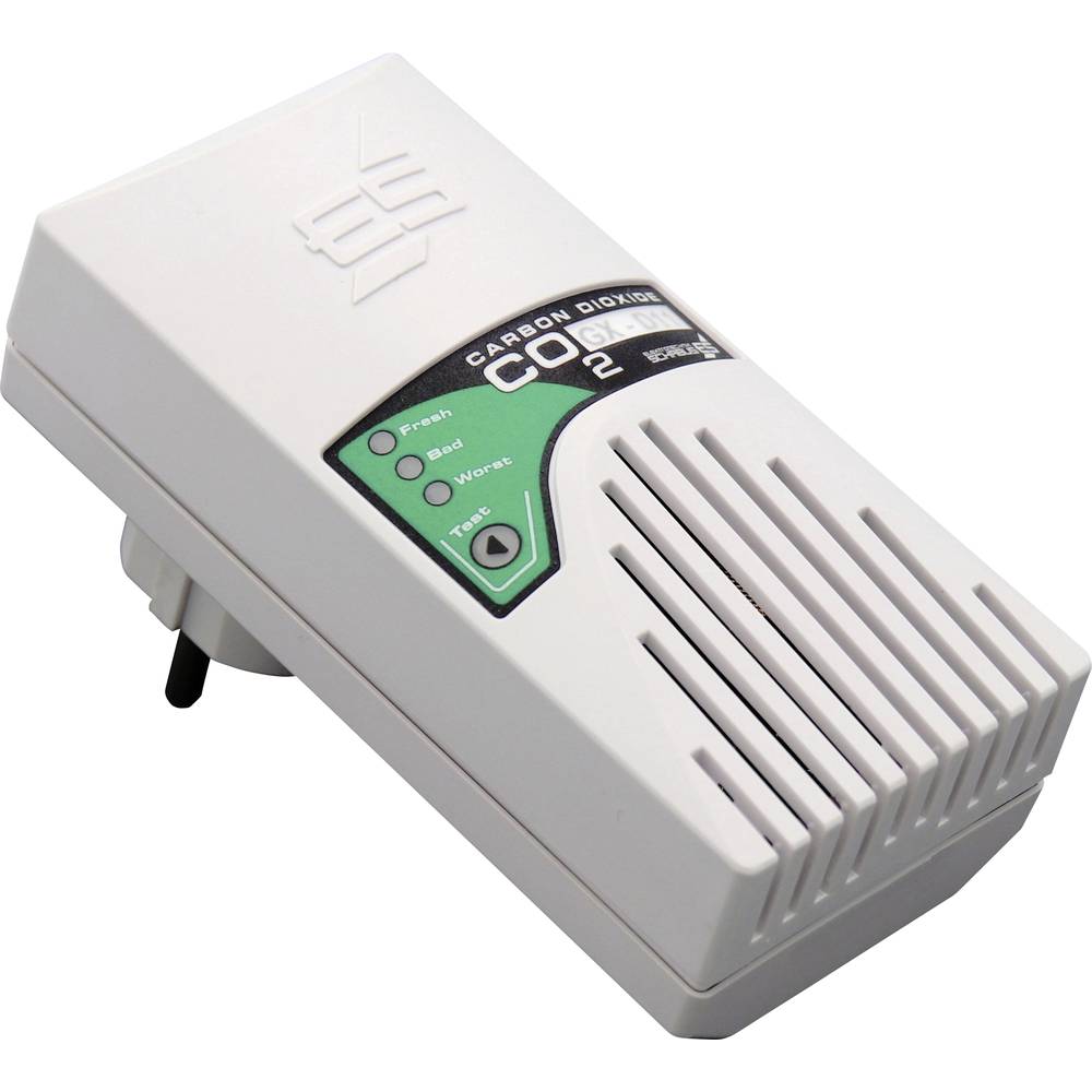 Image of Schabus GX-D11 Air quality sensor incl built-in sensor mains-powered via mains outlet detects Carbon dioxide