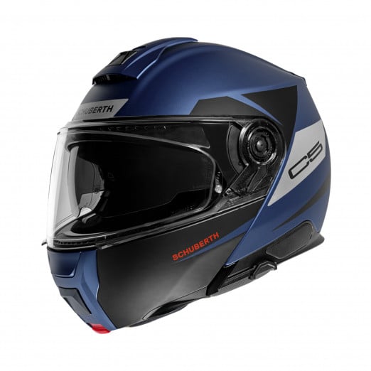 Image of Schuberth C5 Eclipse Blue Black Modular Helmet Size 2XL ID 4017765144999