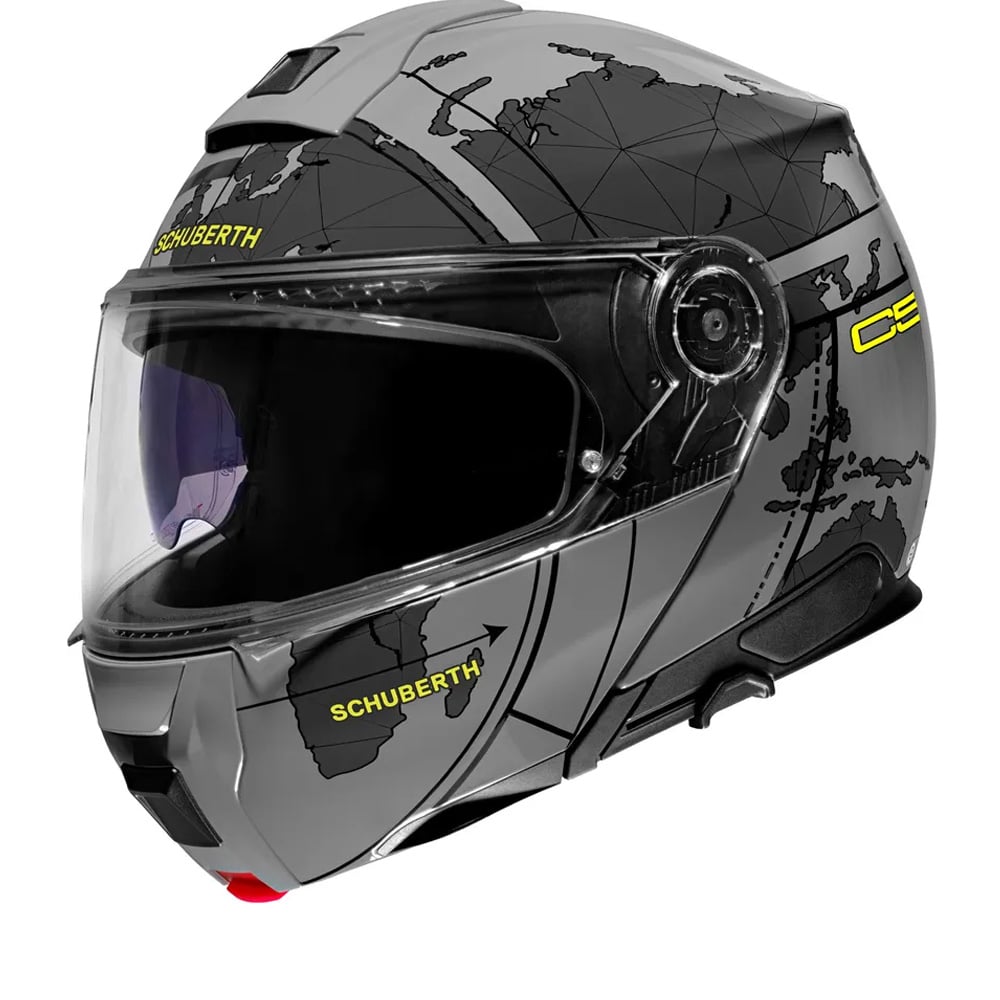 Image of Schuberth C5 Globe Grey Black Modular Helmet Talla 2XL