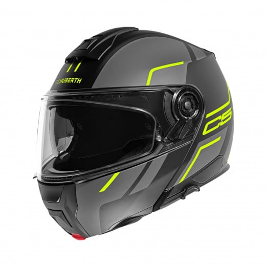 Image of Schuberth C5 Master Black Yellow Modular Helmet Size S ID 4017765145026