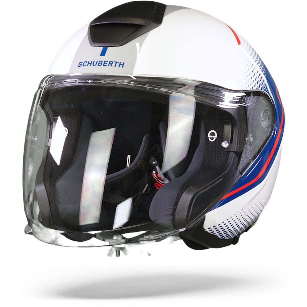 Image of Schuberth M1 Pro Mercury White Blue Jet Helmet Talla S