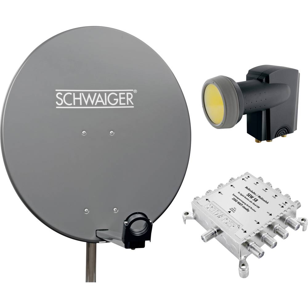 Image of Schwaiger SPI9961SET5 SAT system w/o receiver No of participants: 8 80 cm