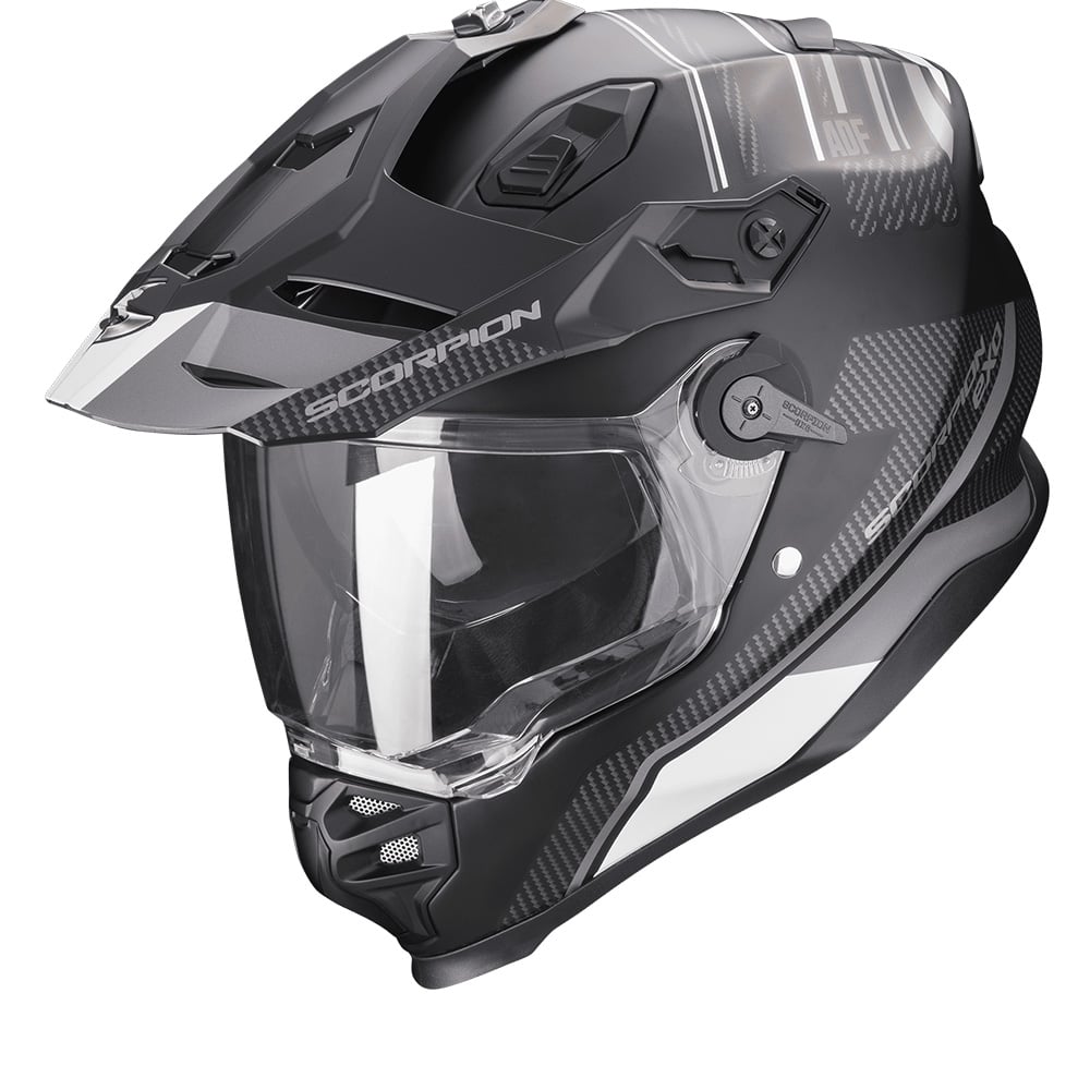 Image of Scorpion ADF-9000 Air Desert Matt Black-Silver Adventure Helmet Talla 2XL