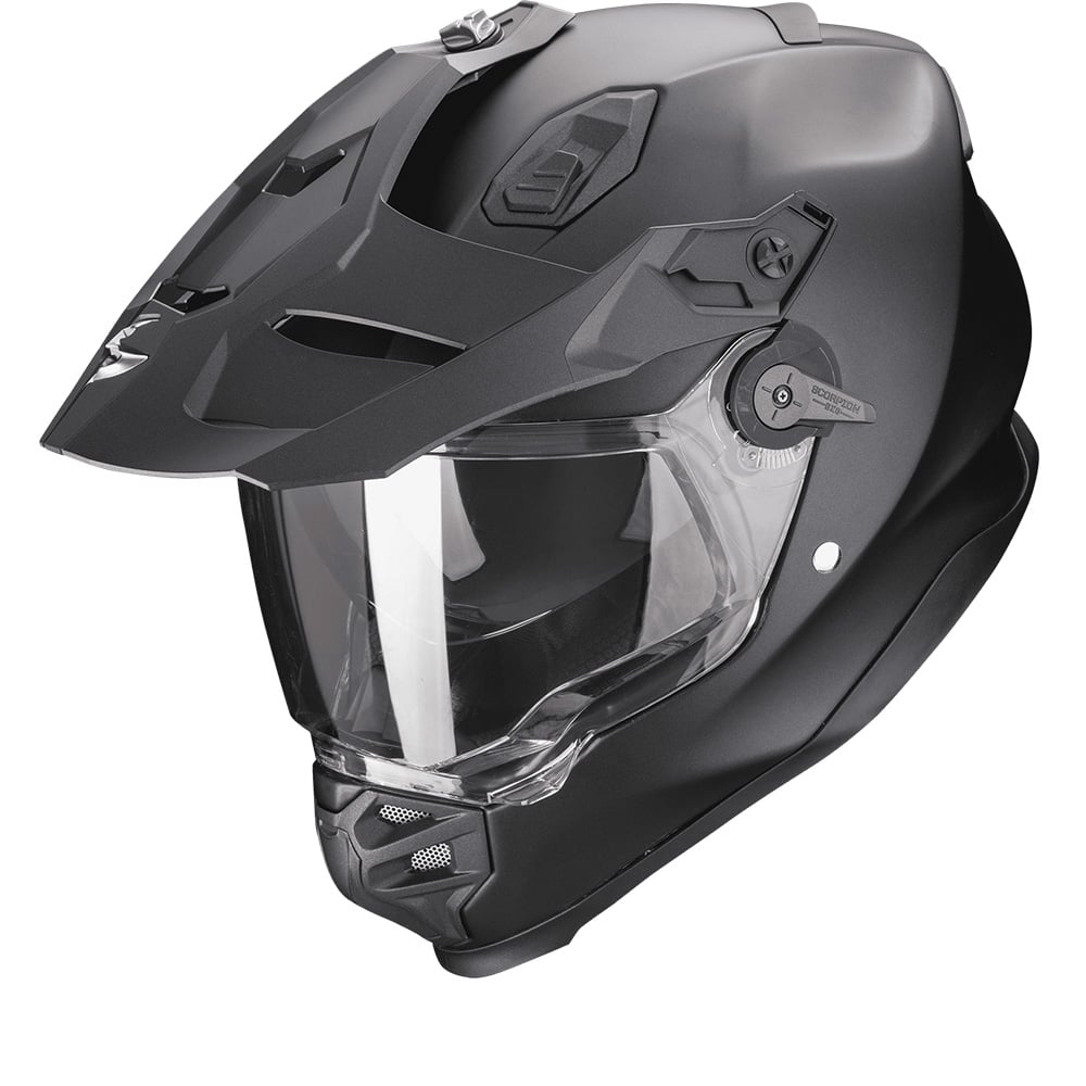 Image of Scorpion ADF-9000 Air Solid Matt Pearl Black Adventure Helmet Size L ID 3399990111139