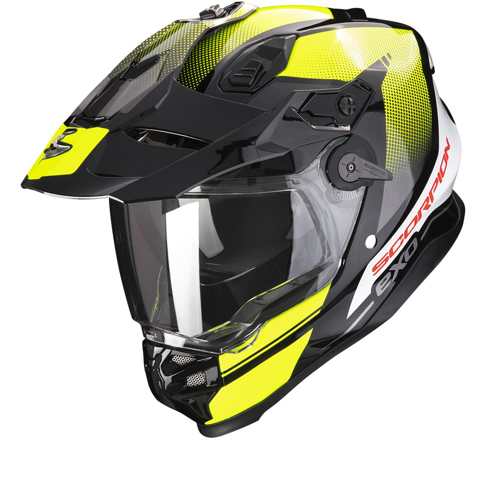 Image of Scorpion ADF-9000 Air Trail Black Neon Yellow Adventure Helmet Size S ID 3399990111481