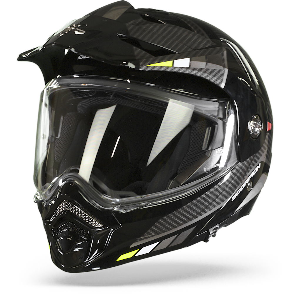 Image of Scorpion ADX-2 Camino Black-Silver-Neon Yellow Adventure Helmet Size 2XL EN