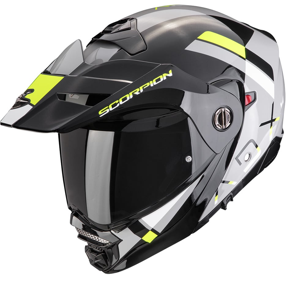 Image of Scorpion ADX-2 Galane Grey-Black-Neon Yellow Adventure Helmets Size 2XL EN