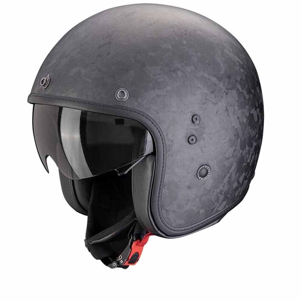 Image of Scorpion Belfast Carbon Evo Onyx Matt Black Jet Helmet Talla S