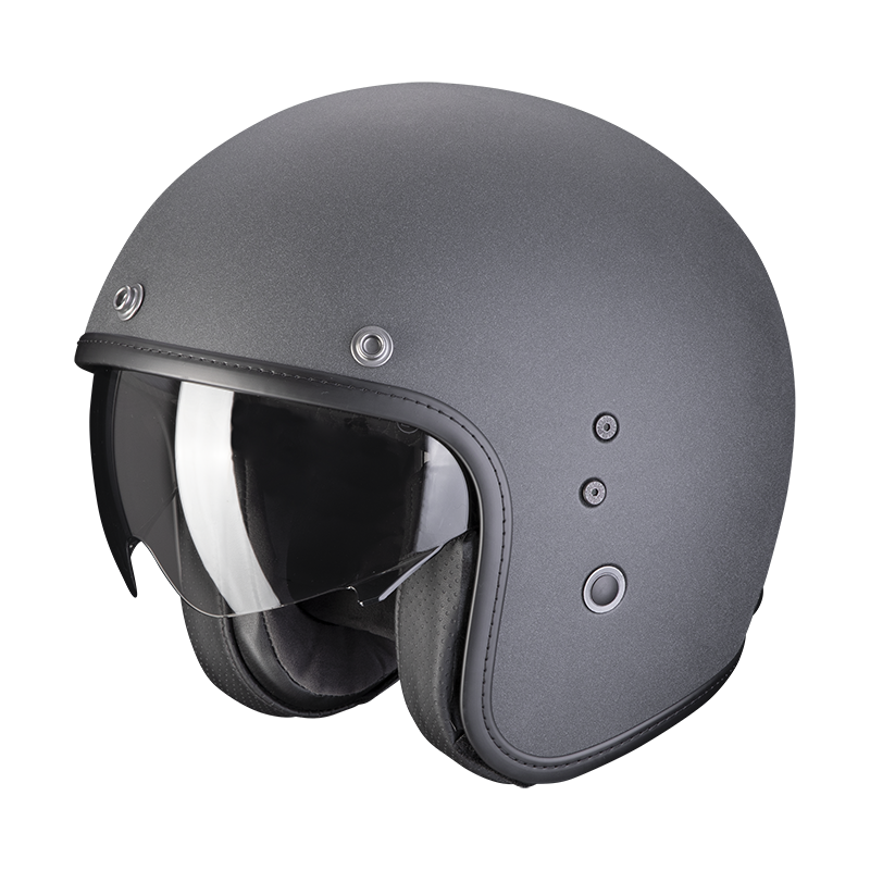 Image of Scorpion Belfast Evo Graphite Dark Grey Jet Helmet Size M ID 3399990096061