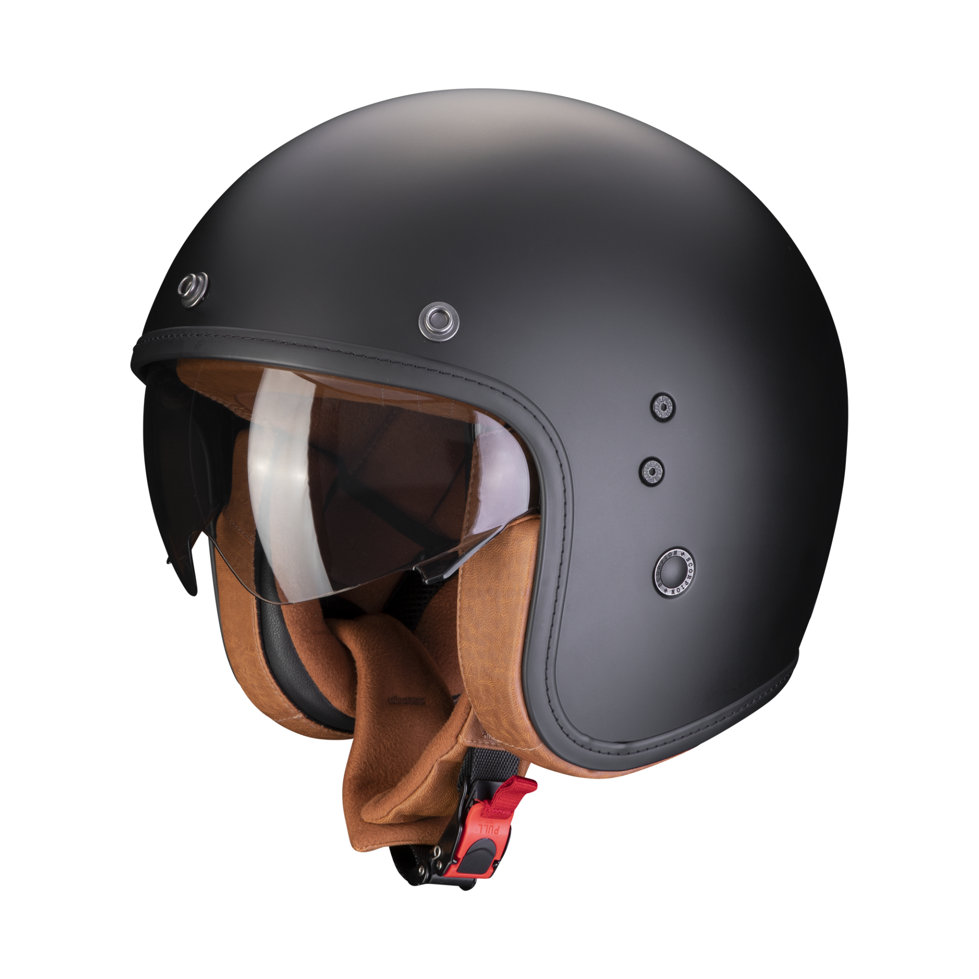 Image of Scorpion Belfast Evo Luxe Matt Black Jet Helmet Size M EN