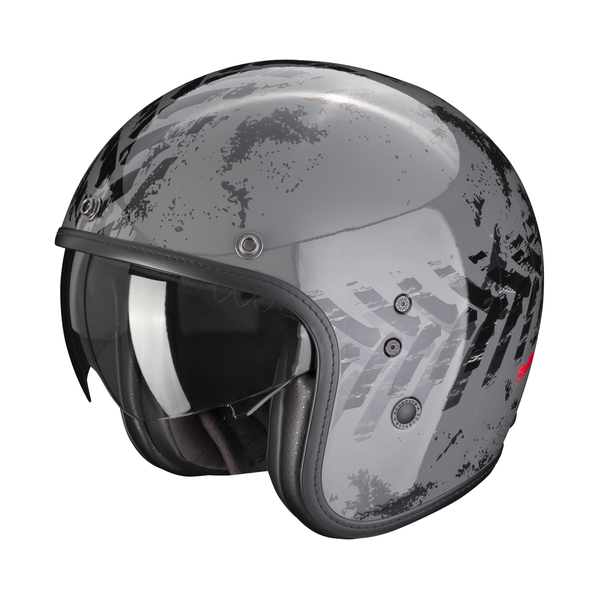 Image of Scorpion Belfast Evo Nevada Grey-Black Jet helmet Size 2XL EN