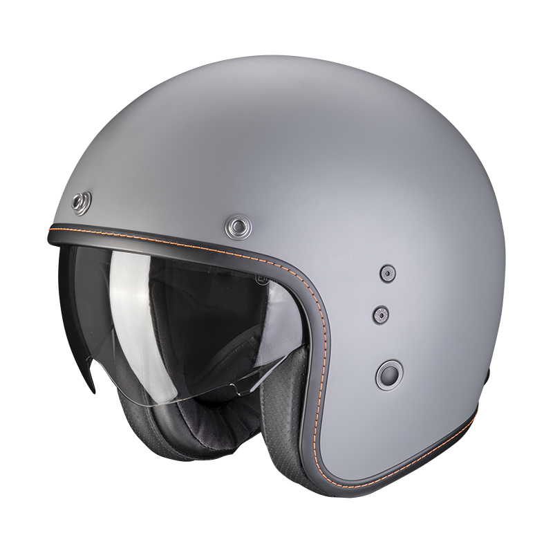 Image of Scorpion Belfast Evo Solid Cement Grey Jet Helmet Size XS EN
