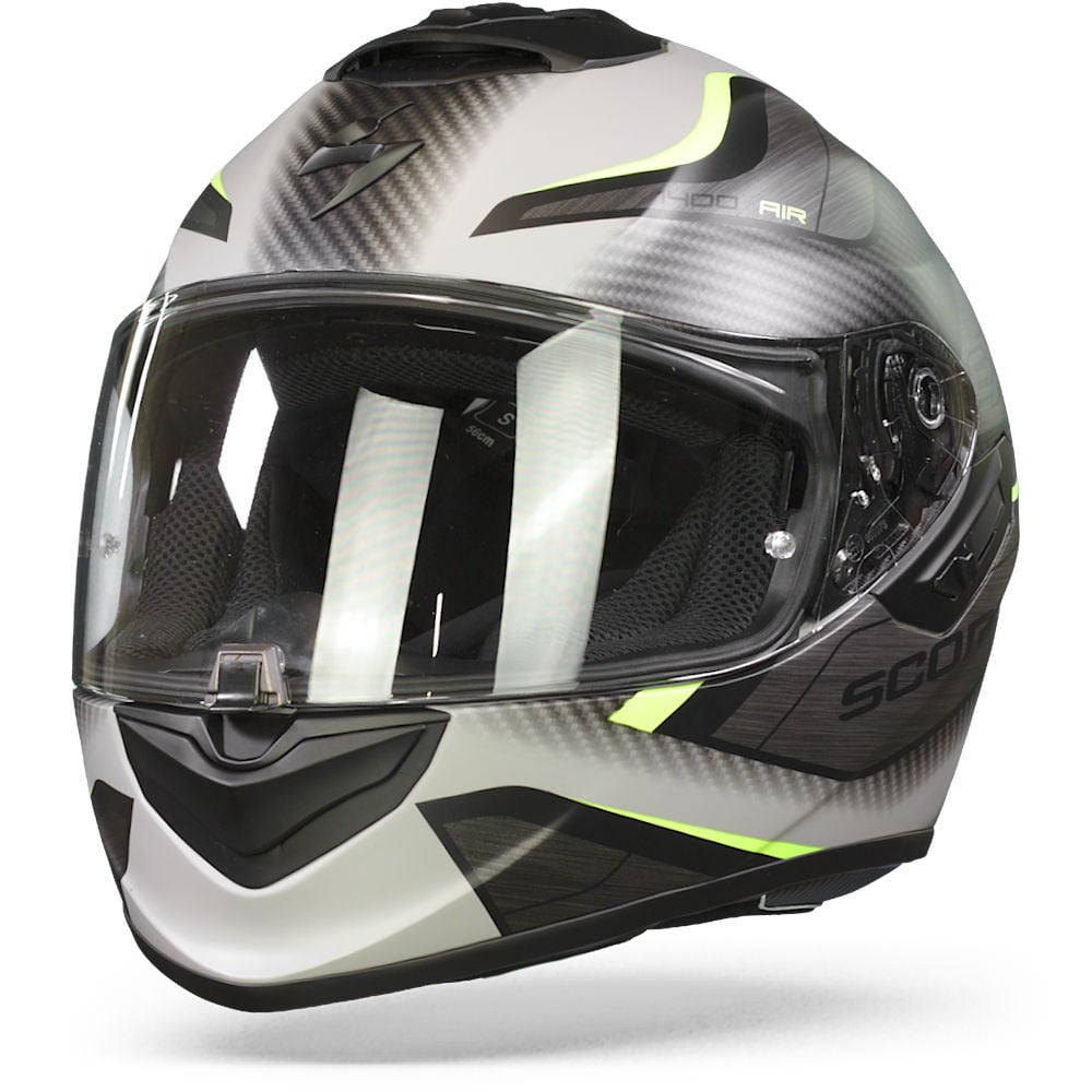 Image of Scorpion EXO-1400 Air Attune Matt Grey-Black-Neon Yellow Full Face Helmet Talla XL