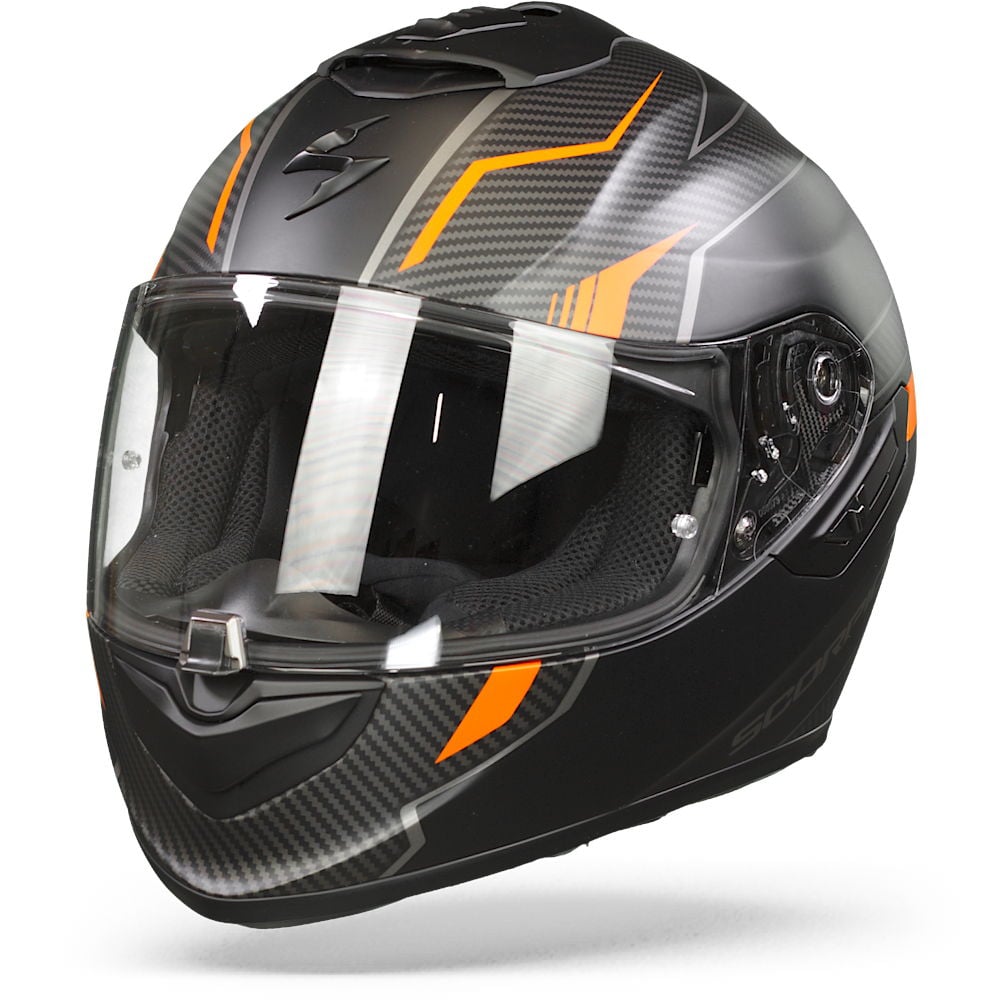 Image of Scorpion EXO-1400 Air Fortuna Matt Black-Orange Full Face Helmet Size 2XL EN