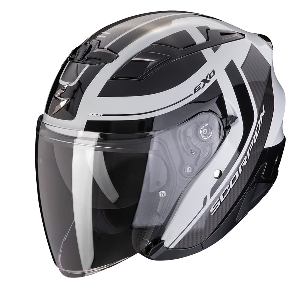Image of Scorpion EXO-230 Pul Grey Black Jet Helmet Größe 2XL