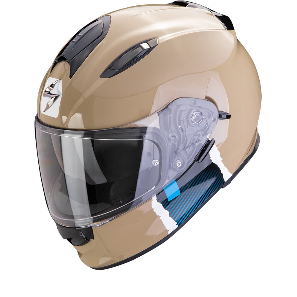 Image of Scorpion EXO-491 Code Sand-Blue Full Face Helmet Size 2XL ID 3701629107015
