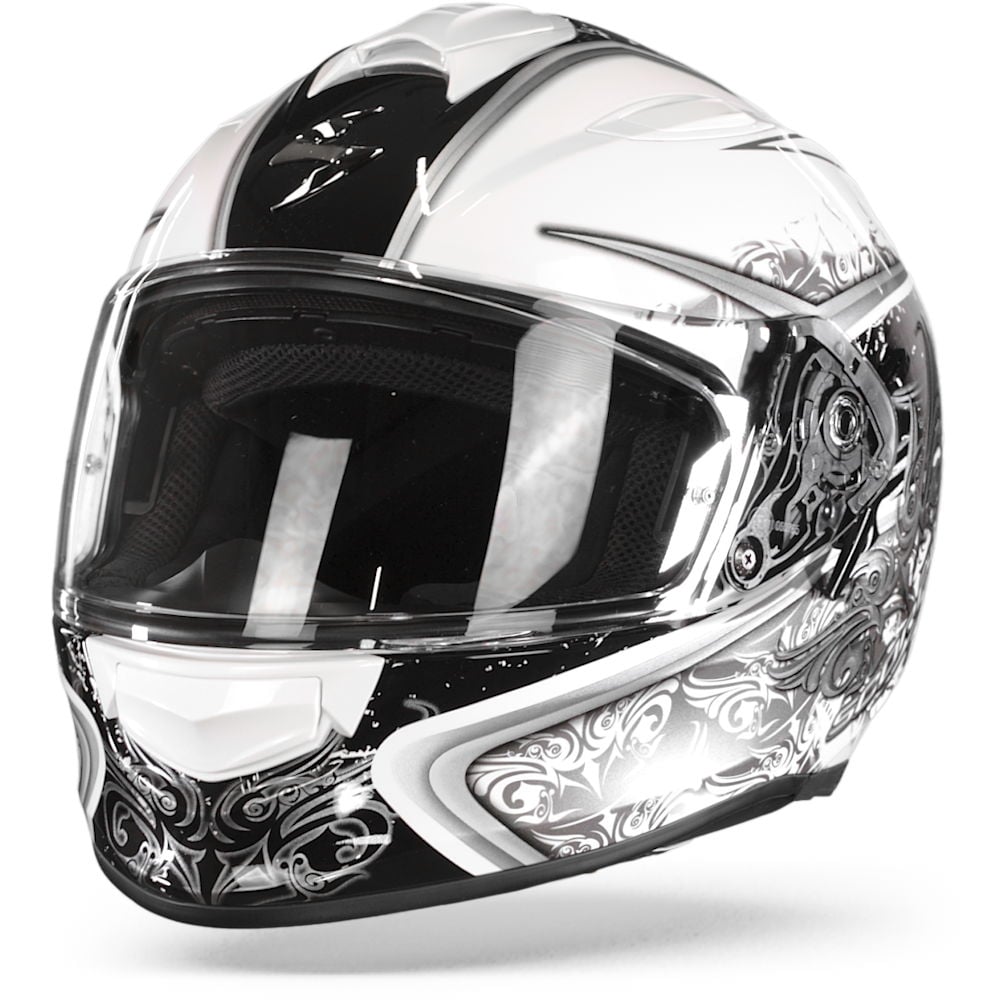 Image of Scorpion EXO-491 Run White Black Full Face Helmet Size 2XL EN