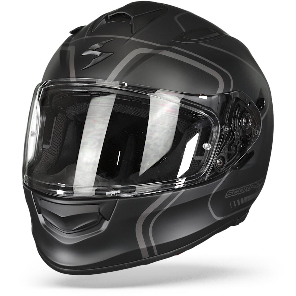 Image of Scorpion EXO-491 West Matt Black Silver Full Face Helmet Size 2XL EN