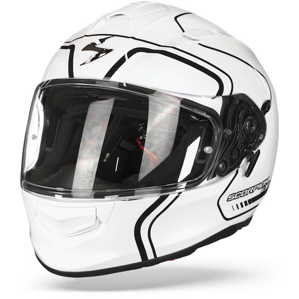 Image of Scorpion EXO-491 West White Black Full Face Helmet Size XL EN