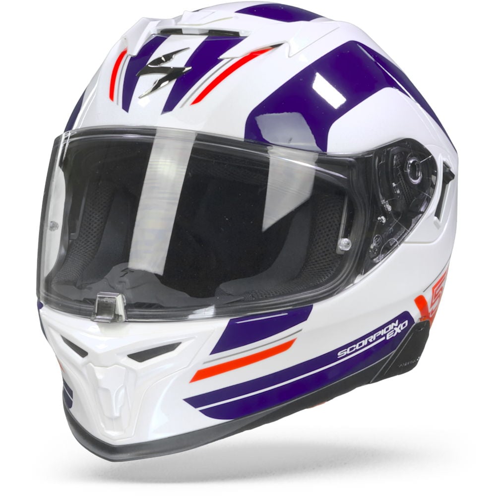 Image of Scorpion EXO-520 Air Lemans White Blue Red Full Face Helmet Size S ID 3399990084785