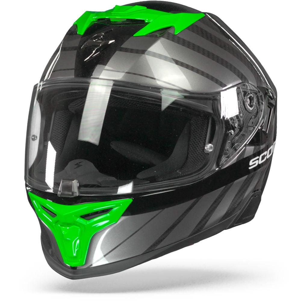 Image of Scorpion EXO-520 Air Shade Black Green Full Face Helmet Size 2XL EN