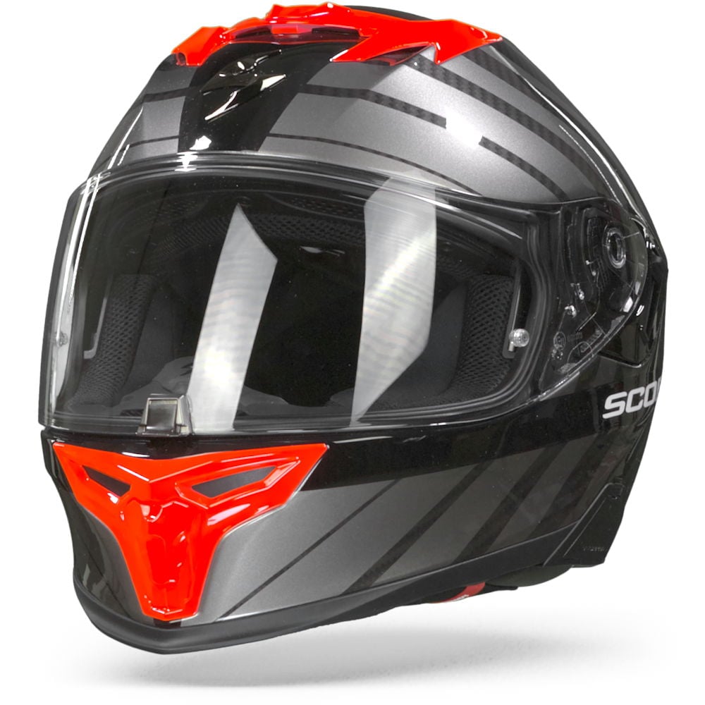 Image of Scorpion EXO-520 Air Shade Black Red Full Face Helmet Talla 2XL