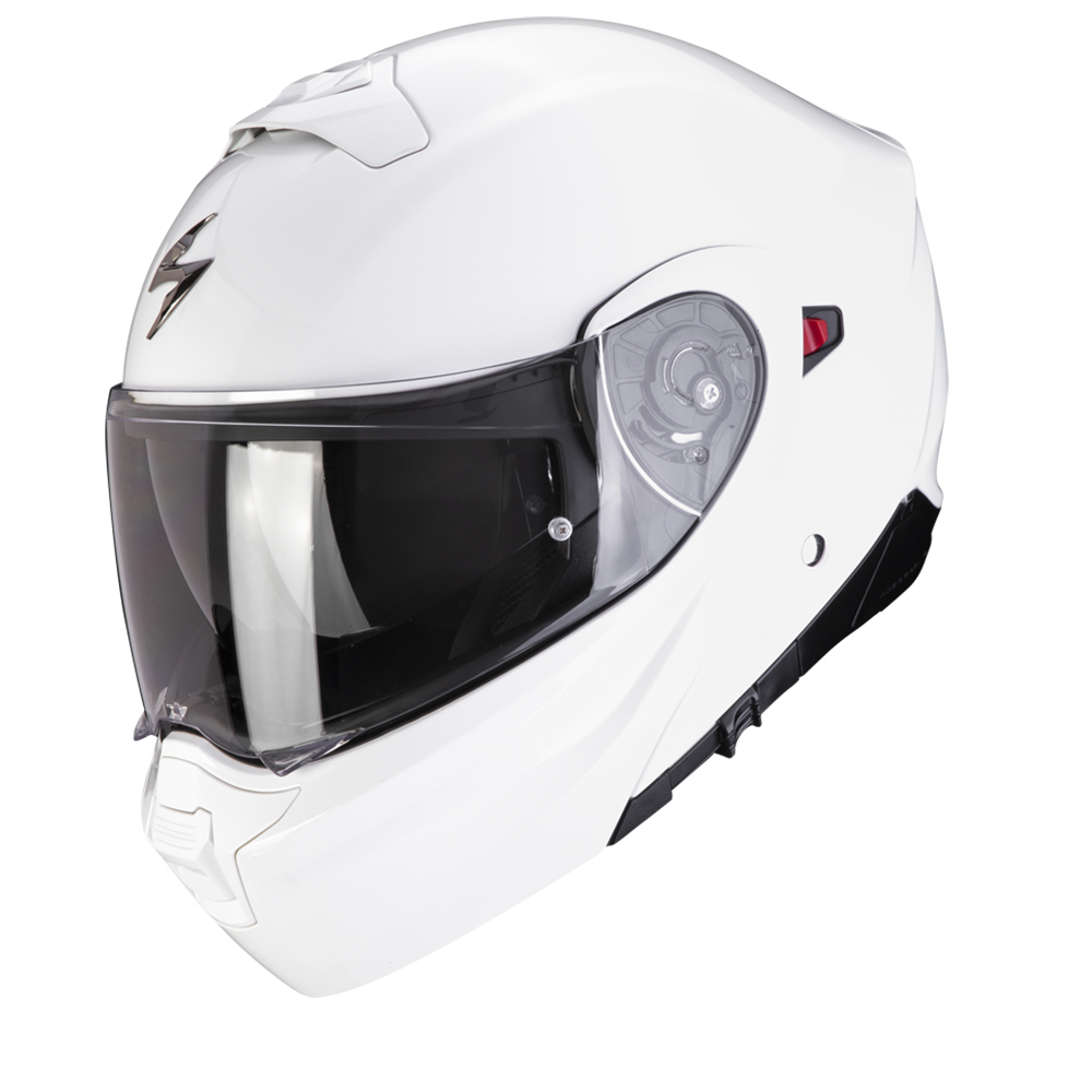 Image of Scorpion EXO-930 Evo Solid Blanc Casque Modulable Taille M