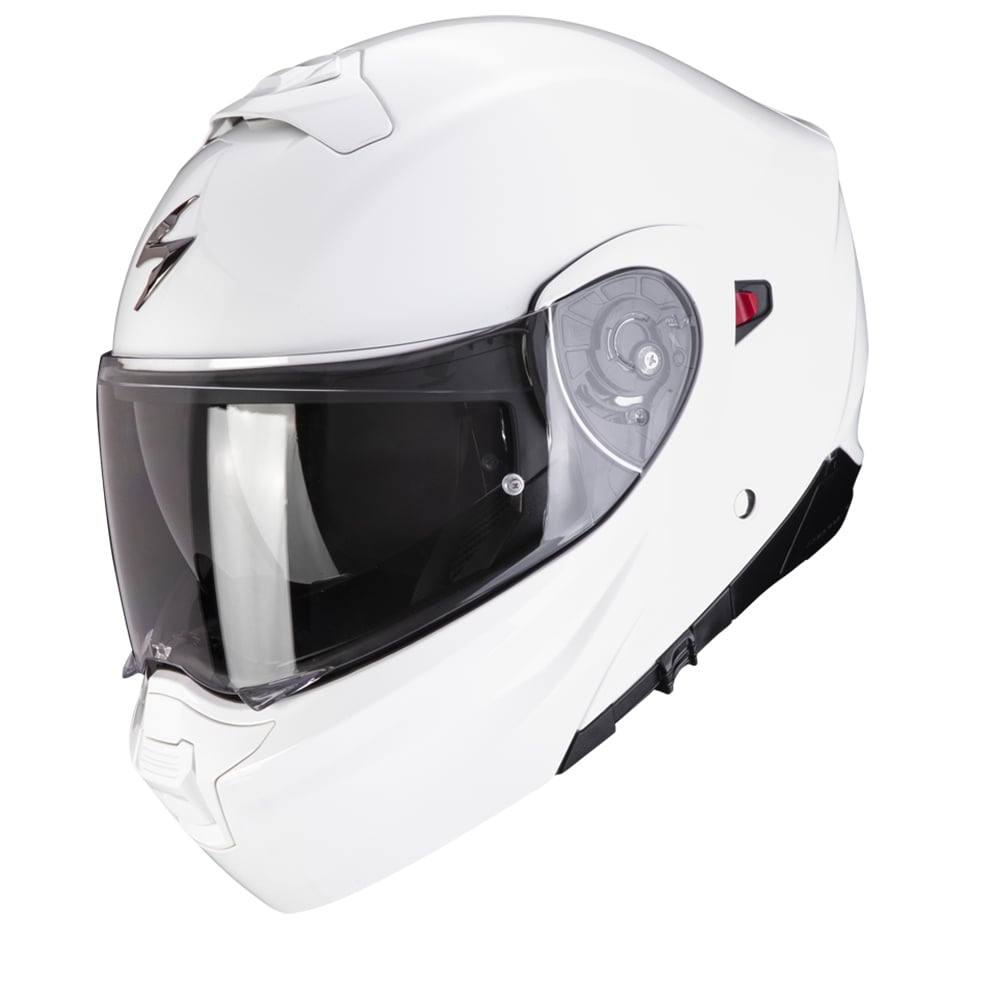 Image of Scorpion EXO-930 Evo Solid White Modular Helmet Size 2XL EN