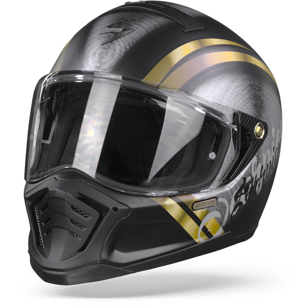Image of Scorpion EXO-HX1 Ohno Matt Black Gold Full Face Helmet Talla 2XL