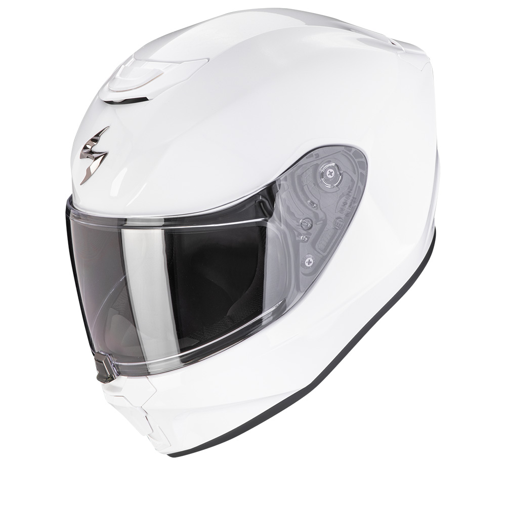 Image of Scorpion EXO-JNR White Full Face Helmet Size L ID 3701629106414