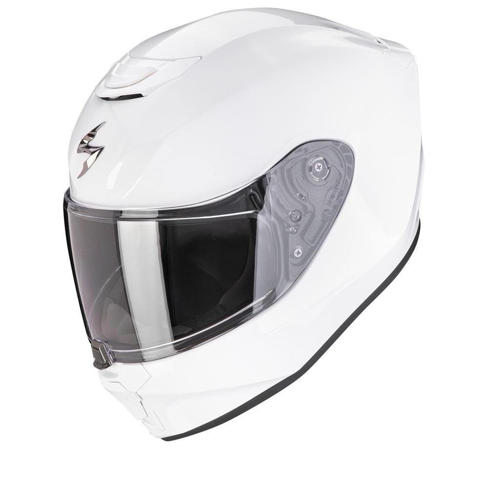Image of Scorpion EXO-JNR White Full Face Helmet Size M ID 3701629106421