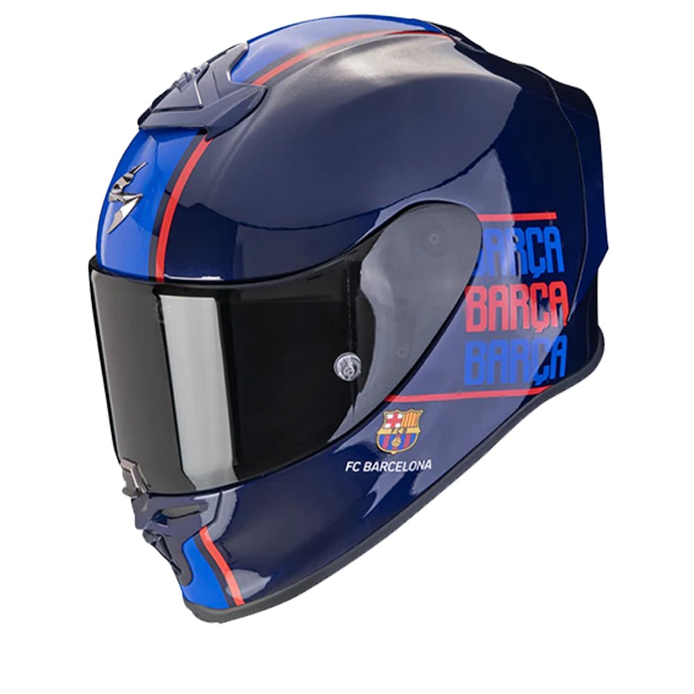 Image of Scorpion EXO-R1 Evo Air FC Barcelona Blue Red Blue Full Face Helmet Size XS EN