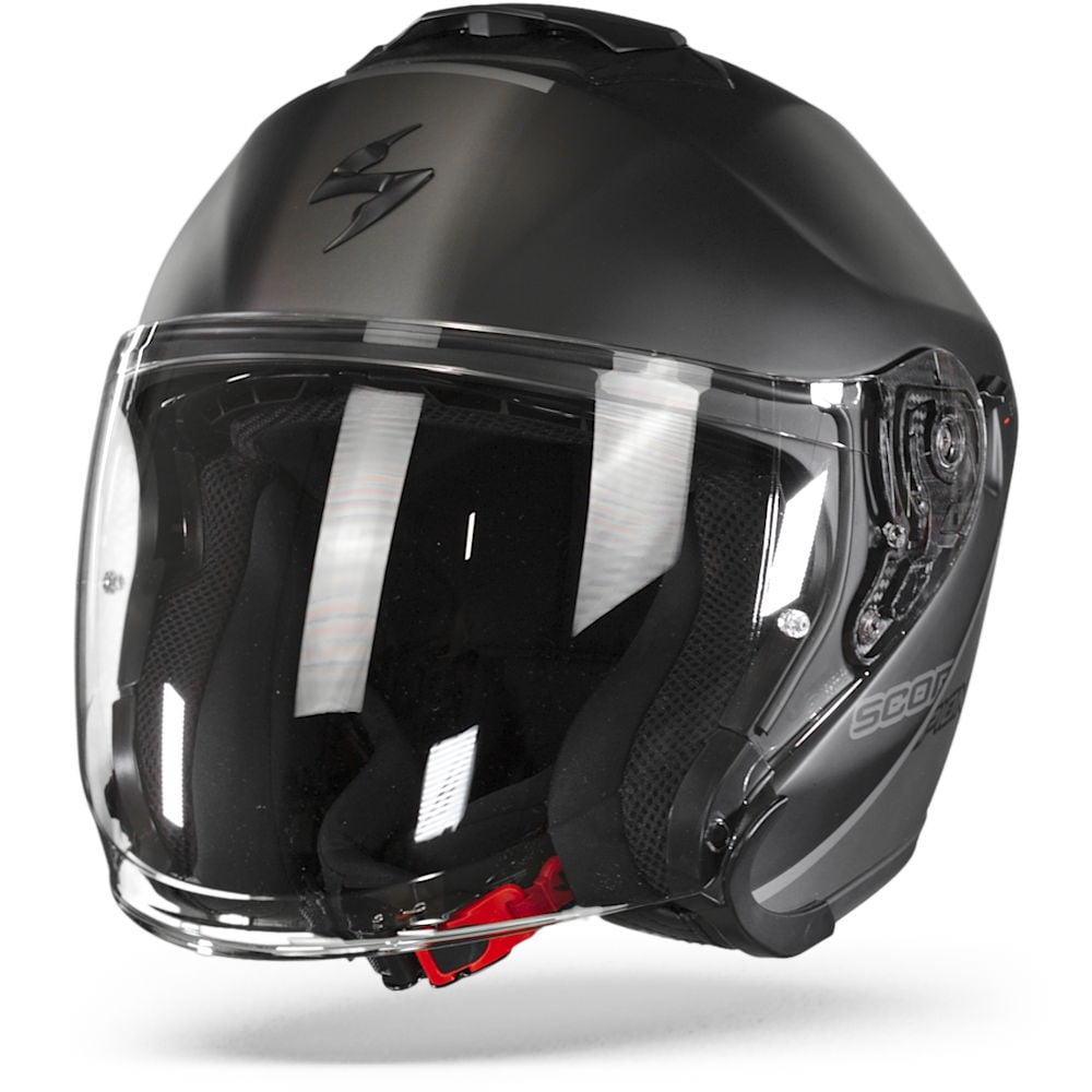 Image of Scorpion EXO-S1 Essence Matt Black-Silver Jet Helmet Talla 2XL