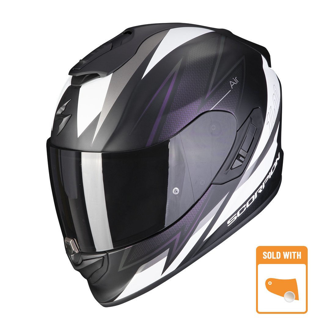 Image of Scorpion Exo-1400 Evo Air Thelios Matt Black-Chameleon Full Face Helmet Talla 2XL