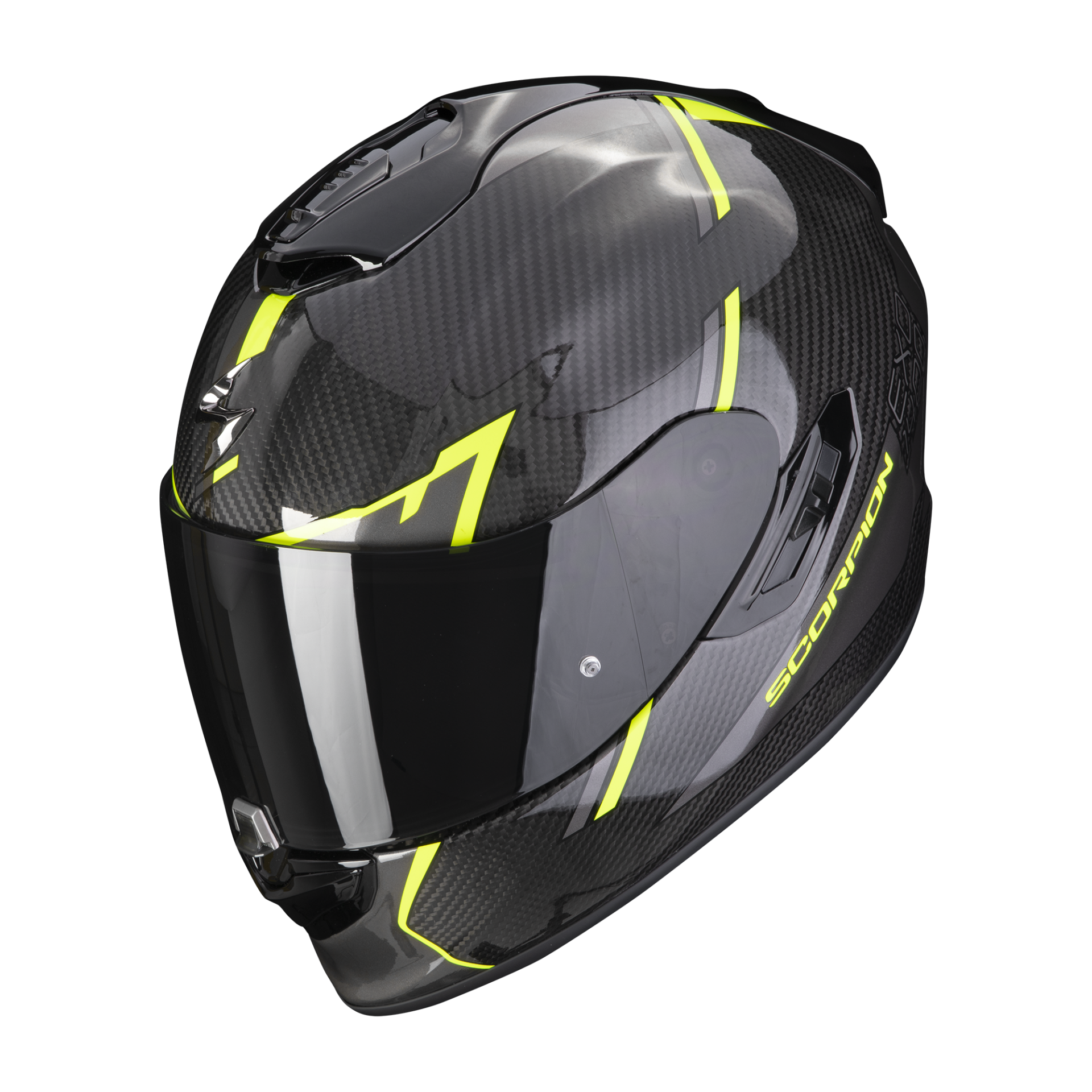 Image of Scorpion Exo-1400 Evo Carbon Air Kendal Black-Neon Jaune Casque Intégral Taille 2XL