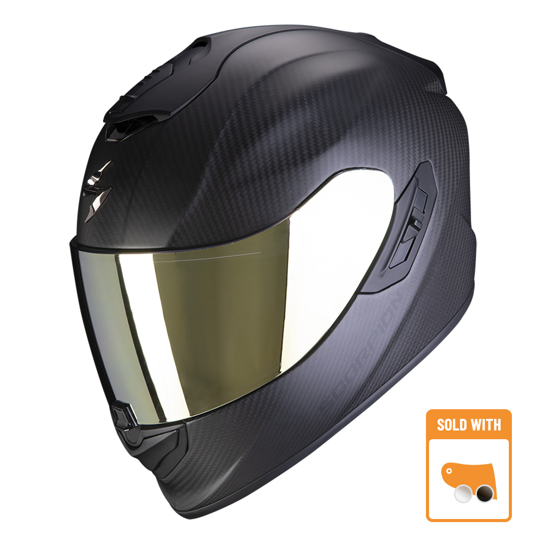 Image of Scorpion Exo-1400 Evo Carbon Air Solid Matt Black Full Face Helmet Size 2XL ID 3399990105206