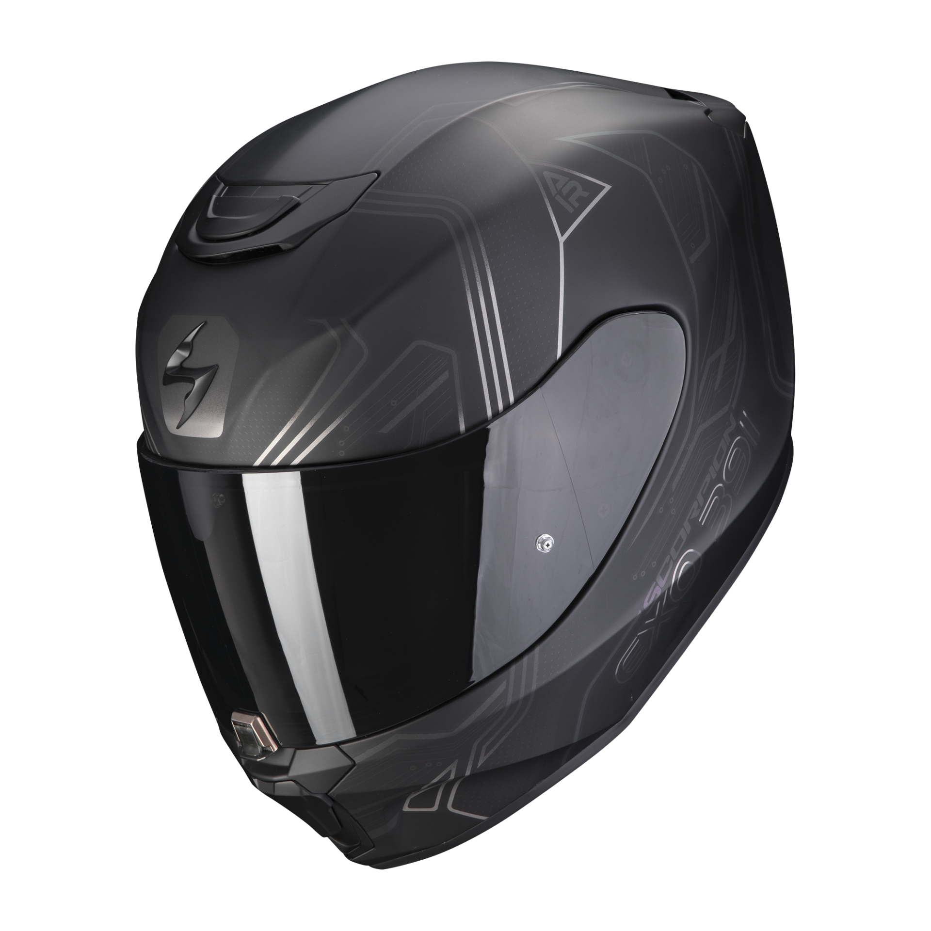 Image of Scorpion Exo-391 Spada Matt Black-Chameleon Full Face Helmet Size XL ID 3399990109228