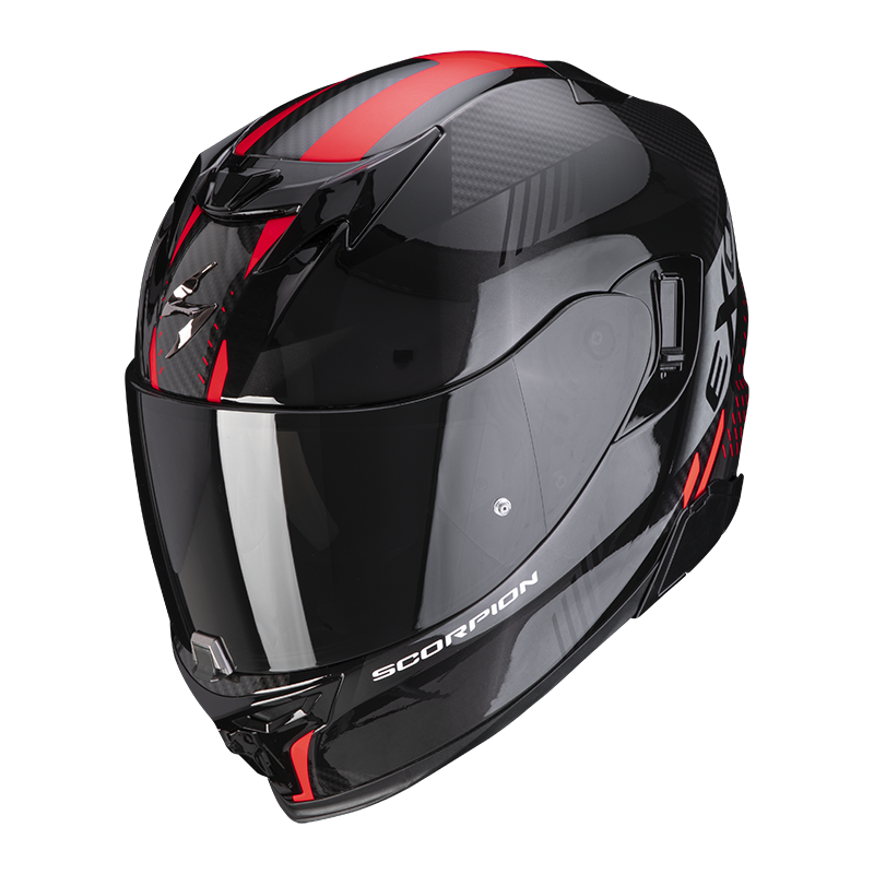 Image of Scorpion Exo-520 Evo Air Laten Black-Red Full Face Helmet Size 2XL EN